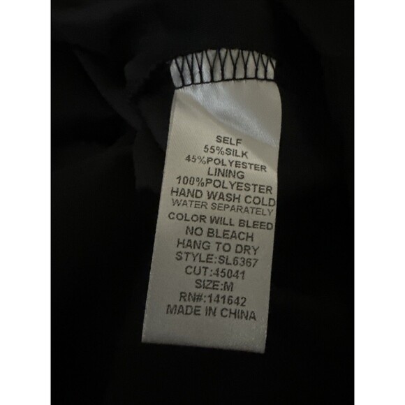 Women’s Black Formal Top Anthropologie She + Sky Blouse Size M - Picture 8 of 9